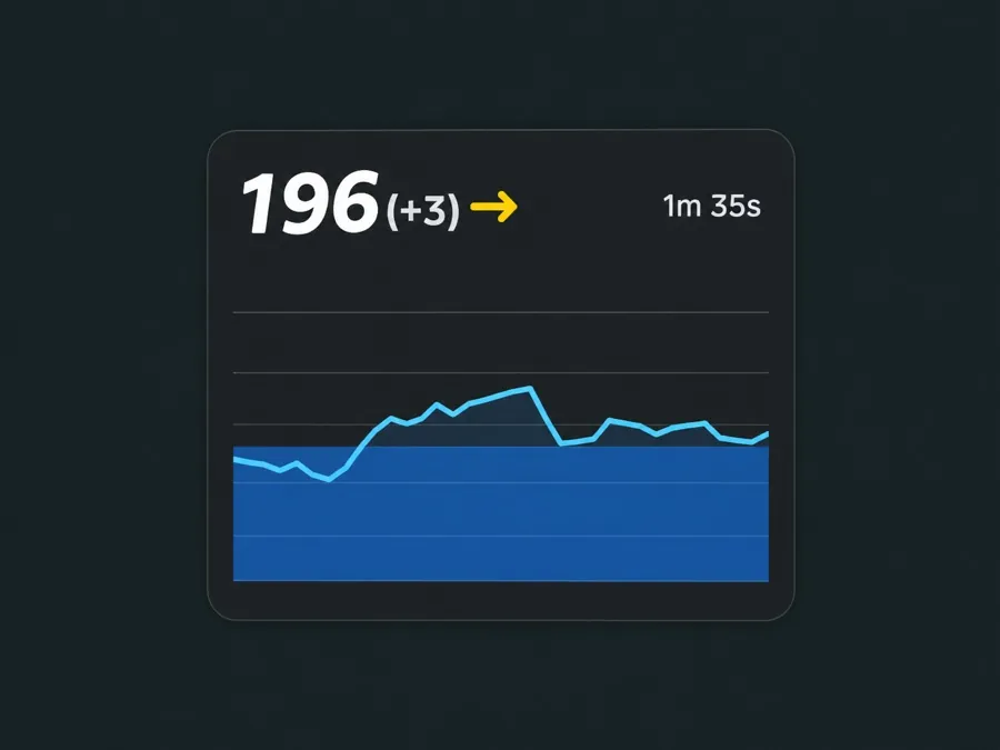 Glucose widget preview showing a reading and a blue glucose trend graph.